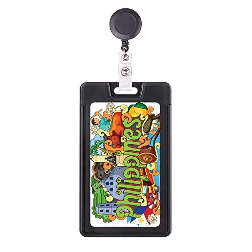 Porte-badge enrouleur robuste Camiguen avec étui graffiti philippin protecteur