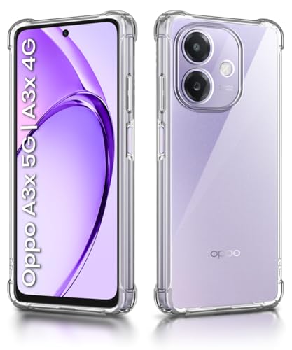 Image of WOW IMAGINE Clear Back Cover Case for Oppo A3x 5G | A3x 4G | A3 5G | Shockproof Soft TPU Case | Cushioned Edges for Ultimate Protection Back Cover Case - Transparent