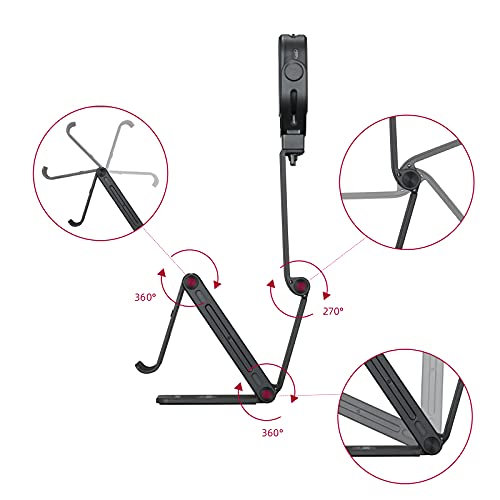 Soonpho D2 Multi-Function Cell Phone Stand Adjustable Desktop Phone Holder With Selfie Light, 2000K-5000K Bi-Color, Built-In Lithium Battery, For Youtube, Tiktok, Video Recording, Live Streaming #TOP5