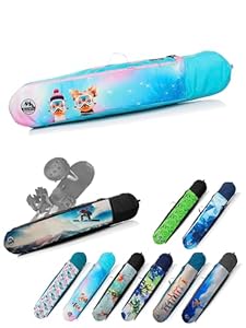 BAMBINIWELT Kinder Snowboardrucksack, Snowboardtasche, Stauraum für Helm, Schuhe & Handschuhe, Boardbag, Cordura, Schulterriemen, Tragegriff & Ablaufloch, Farbe: Modell 03, Größe: 120cm