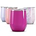 Maars Bev Steel Stemless Wine Glass Tumbler, 12 oz | Double Wall Vacuum Insulated - Fuchsia