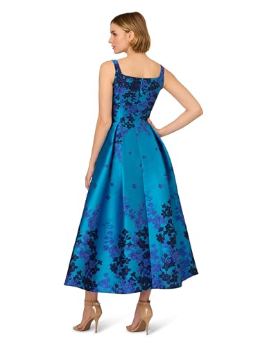 Image of Adrianna Papell Border Jacquard Dress