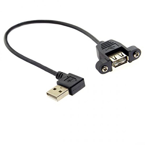 System-S Cavo USB Prolunga Con Angolo 90° Sinistro – USB A Maschio A USB A Femmina, Lunghezza 26 Cm - 2