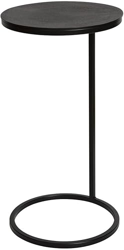 Miniatura 3 de Uttermost Brunei - Mesa decorativa redonda de 12 12 pulgadas de ancho, color negro y bronce envejecido