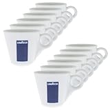 tazze rosse lavazza  Lavazza Blu Collection Tazza Espresso, 12 Pezzi, Tazzina, Porcellana, Bianco, 75 ml