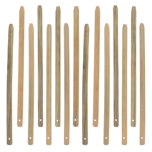 YOSADIER Varillas para Abanicos Plegables 15 Piezas Mango Natural 25X1X0,2 CM Marco para Abanicos Bricolaje en Fiestas y Artesanía Tradicional