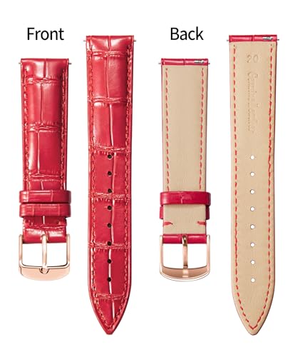 Image of BINLUN Leather Watch Band Genuine Calfskin Replacement Watch Strap Quick Release Crocodile Pattern 10 Colors 13 Sizes for Men Women(10mm,12mm,14mm,16mm,17mm,18mm,19mm,20mm,21mm,22mm,23mm,24mm)