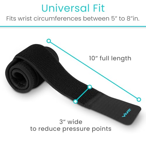 Vive Wrist Support Wrap (2 Pack) - Band for Tennis, Working Out, Golf & Sports - Adjustable Compression Strap for Tendonitis, Carpal Tunnel & Arthritis - Men & Women Protector Guards for Weightlifting