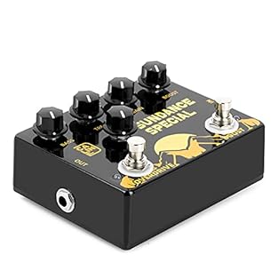 Caline's DCP series is a line of dual pedals. 2 popular combo of effects in 1 unit for a very useful space saving feature. It combines Overdrive and Boost pedals, Tame your sound or add a bunch of wild grit to your tone! Gain, Treble, Vol, and Bass f...