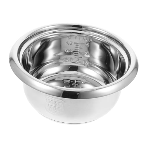 BRIGHTFUFU Olla Interior Inoxidable para Arrocera Accesorio para Cocción de Arroz Gachas Vapor Repuesto Antiadherente para Cocinas Eléctricas