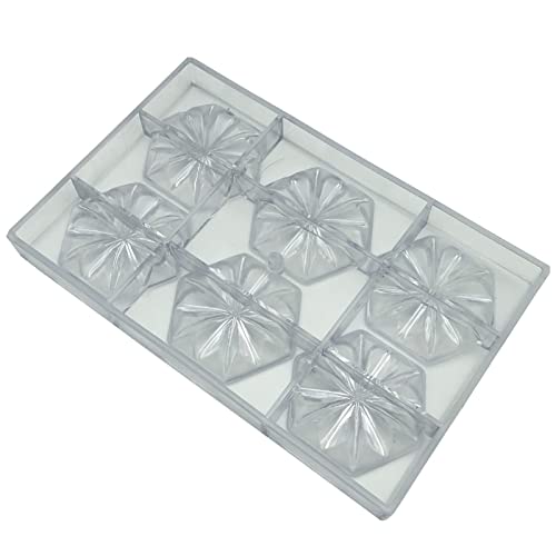 Hexagon Flower Chocolate Mold Polycarbonate Chocolate Diy Moulds #TOP5