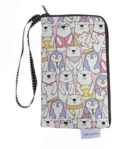 Image of Taianda Women Phone Wristlet Wallet Pouch, Dual Slots (Polar Bear Pink)