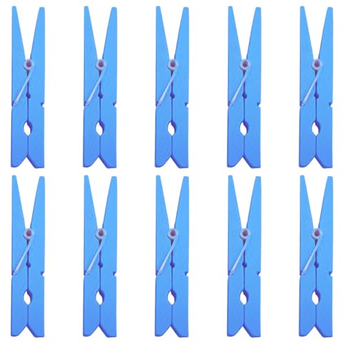 NESTINGHO Pinzas de Madera Ropa Tamaño 2,9 Pulgadas Color Azul, Paquete de 30 Unidades, Diseño Simple y Práctico Ligeras y Resistentes para Colgar Ropa