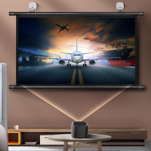Pantalla manual para proyector 72" 16:9 miniatura 2