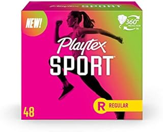 Playtex, Sport Tampons Regular Absorbency, White, Unscented, 48 Count