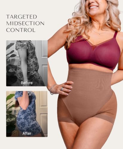 Image of SHAPELLX Women High Waist Tummy Control Slips Shapewear Panties Under Dress