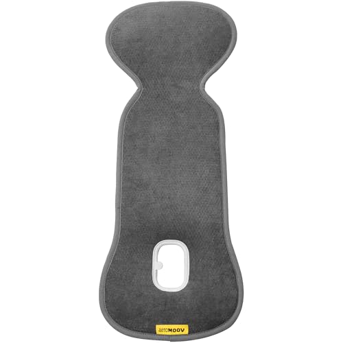 Aeromoov - Baby Sitzauflage Air Layer - Einlage Für Autositz oder Kinderwagen - Gruppe 0 - Antischwitz Sommerbezug - Bio-Baumwolle - Anthracite