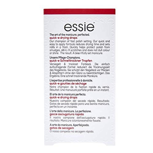 Essie Top Coat quick-e, Schnelltrocknungstropfen mit Pipette, Schutz und Glanz, Transparent, 13,5 ml – Bild 6