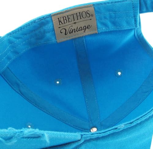 Image of KBETHOS Vintage Washed Distressed Cotton Dad Hat Baseball Cap Adjustable Polo Trucker Unisex Style Headwear Adjustable