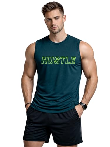 Image of 3Colours RGB Men's Active Wear Sleeveless Tank top, Gym Vest, Leisure wear CCUT Hustle
