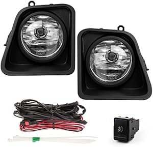 RP Remarkable Power,Fog Light for 2014 2015 2016 2017 2018 2019 (2014-2019) Tundra with H16 12V 19W bulbs Halogen bulbs and Wiring Harness& Switch Clear Lens Front Bumper Lamps Kit