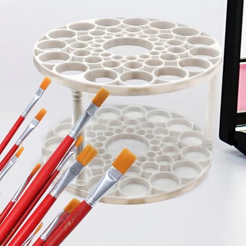 Image of 5PCS Paint Brush Holder Stand-Artist Paint Holder for Pens and Detachable Portable Plastic Pencil Makeup Brush Organizer for Desk Organizer for Color Pencil and Paintbrush