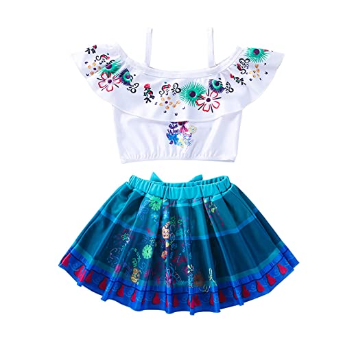 ATIMIGO Toddler Girls Swimsuit Mirabel Two Pieces Ruffle Isabela Bathing Suit Princess Tankini Swimwear for Little Girls2