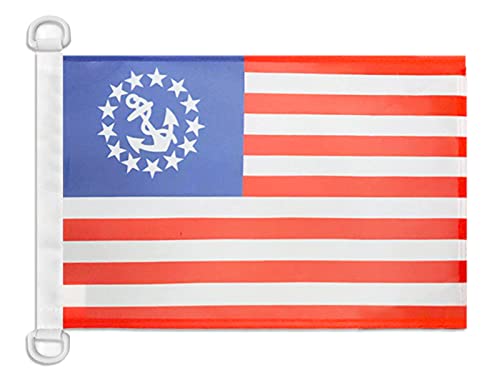 AZ FLAG US Yacht Ensign Boat Flag 45x30 cm Mesh Polyester Plastic Rings — image 1