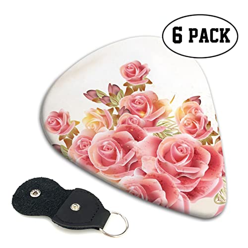 Ensemble de 6 médiators de guitare Pink Rose Blossom pour guitare acoustique, guitare électrique, basse, ukulélé – fin… - Les Beatles, Paul McCartney, John Lennon, RIngo Starr, George Harrison Ensemble de 6 médiators de guitare Pink Rose Blossom pour guitare acoustique, guitare électrique, basse, ukulélé - fin… – Image 3