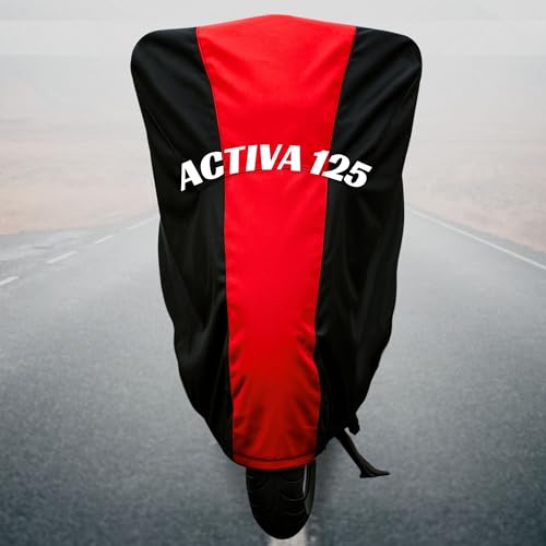 Image of Motorcycle Scooty Body Cover for Outdoor Use - Heavy Fabric Water Resistant Two Wheeler Cover with UV, Dust & Rain Protection Compatible for Activa 125
