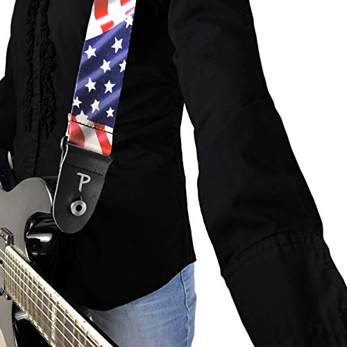 Perri PLLPCPAF Sangle en polyester pour Guitare Motif Drapeau Américain - Les Beatles, Paul McCartney, John Lennon, RIngo Starr, George Harrison Perri PLLPCPAF Sangle en polyester pour Guitare Motif Drapeau Américain – Image 6