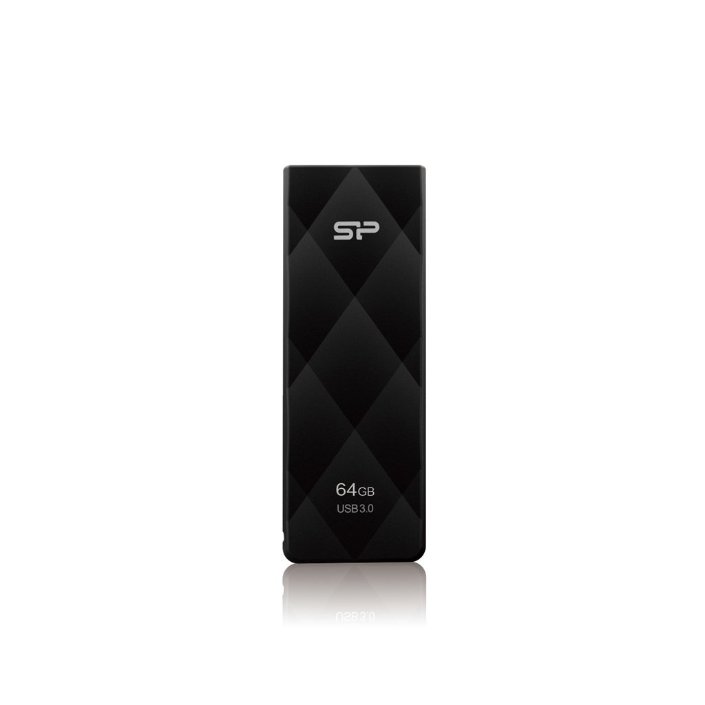 Silicon Power SP064GBUF3B20V1K Blaze B20 Chiavetta USB 3.0 da 64 GB, Lettura/Scrittura 50/10 MB/s, Nero