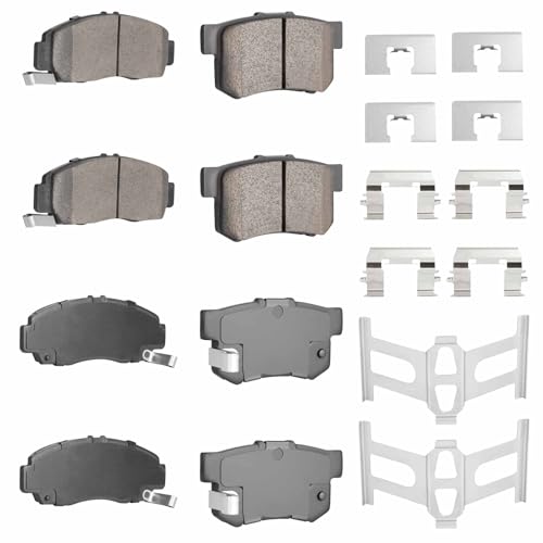 Image of 8PCS Rear and Front Ceramic Brake Pads Set Compatible with Acura CL 2001-2003 for Acura TL 1999-2008 for Acura RL 1999-2004