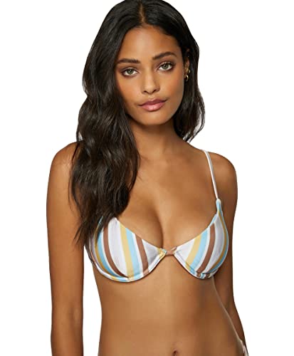 O'Neill Heidi Stripe Seville Haut à armatures Mimosa Maillot Taille M