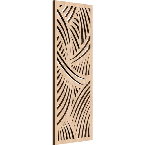 Image of Chester Decorative Pierced Fretwork Wood Wall Panels, 9 3 /8 inchW x 24 3 /8 inchH x 3 /8 inchT, Red Oak