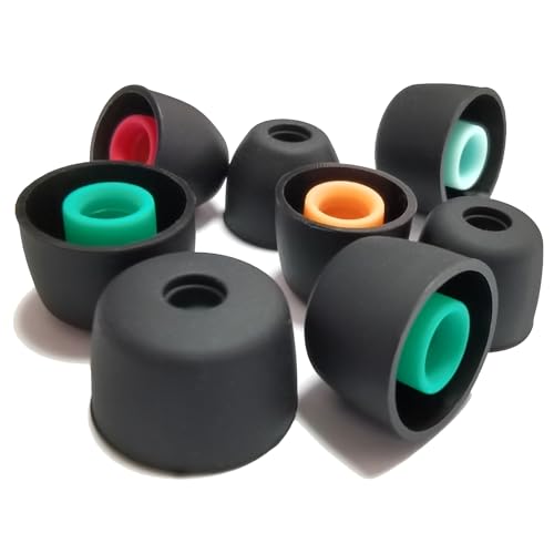 Image of Luckvan Soft Silicone Ear Tips for Sony WF-1000XM5 Earbuds Replacement Tips for Sony WF-1000XM4 WF-1000XM3, 4 Pairs Black