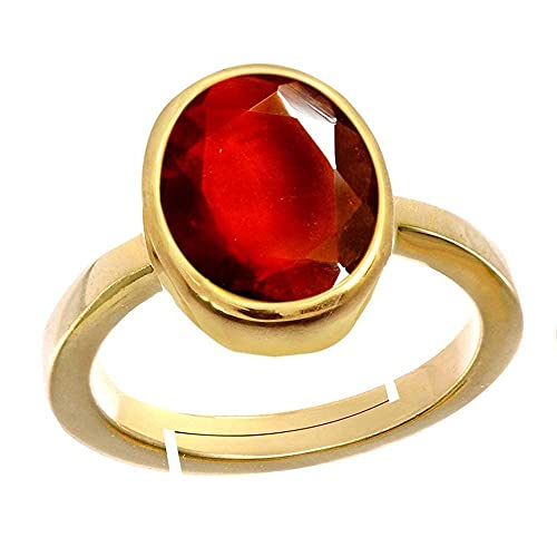 Bague hessonite ratti 11.25 or ashtdhatu certifiée pierre fine