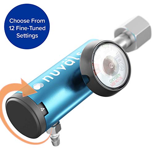 Nuvälsa Ozone Therapy Low Flow Oxygen Regulator – Easy To Use – Works With Ozone Generators – Compatible With Oxygen Cylinders Up To 3,000 Psi – Wrench-Tightened Connection – Cga 540 #TOP3