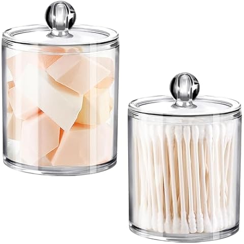 Amolliar Acrylic Bathroom Canister Set Cover