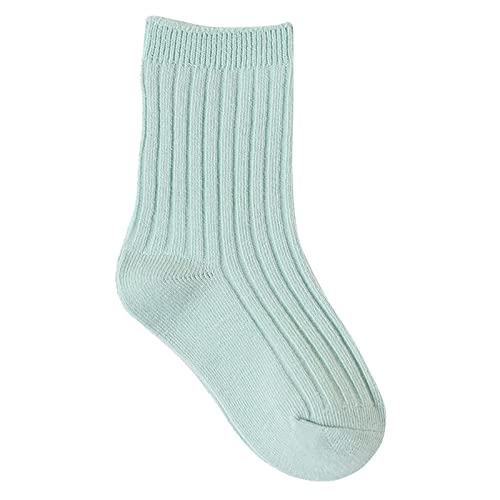 Socks For Boys Children's Candy Colored Double Needle Baby Mid Calf Socks Fashionable Socks (A, 1-3 Years)