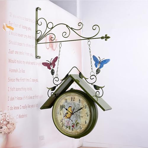 Horloge murale extérieure résistante aux intempéries pour jardin et cour