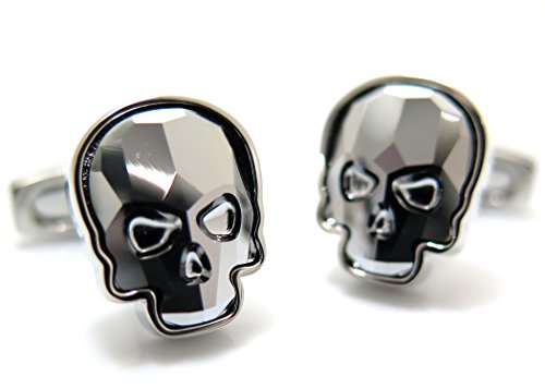 サイモン・カーター(SIMON CARTER) スワロフスキークリスタルスカルカフス（シルバー） (カフスボタン/カフリンクス)