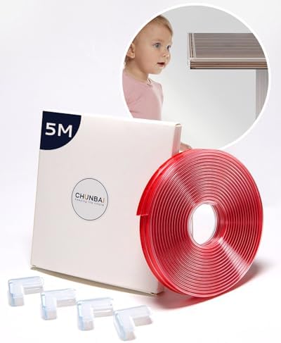 Bande De Protection Bords Silicone 2 M BBTISG – Autocollante, Largeur 8 Cm – Pour Coins Tables, Meubles, Sécurité Enfant