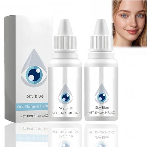 2Pcs Iris Ink Colour Changing Eye Drops,Fancy Drop Eyes Colour,Colour Changing Eye Drops,Brightening Blue Eye Drop for Dry Eyes,Natural Moisturising,Blue