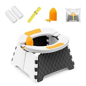 YUNHECAM Toddler Portable Potty Training Seat for Kids Baby Foldable Toilet Child Travel Potty in Car Camping Potty…