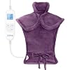 RENPHO Heating Pad for Neck and Shoulders and Back Pain Relief Mothers Day Birthday Gifts for Mom Wife Grandma Women FSA HSA Eligible Heat Pad Fast Heating ETL Certified 24×33 Purple