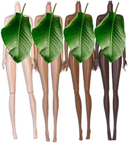 DIY OOAK Doll Bodies for Replacement 12 inch Fashion Doll Body Supermodel Collector Doll Body Lot 4 Pack Articulated Jointed Posable Multiracial Doll Repair 4 Shade Variety Pack Eledoll