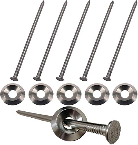 Heavy Duty Stainless Steel Patio Rug Stakes Low-Profile Mat Anchors