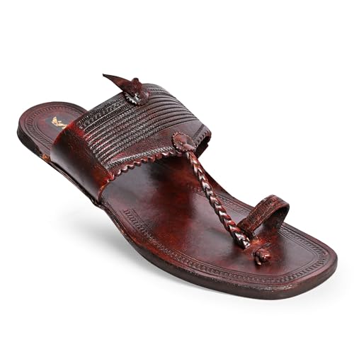 Image of Kolhapuri Chappal for Men|Kolhapuri Slippers for Men|Kolhapuri Shoes for Men|Leather Slippers for Men|Wedding Slippers for Men-A1