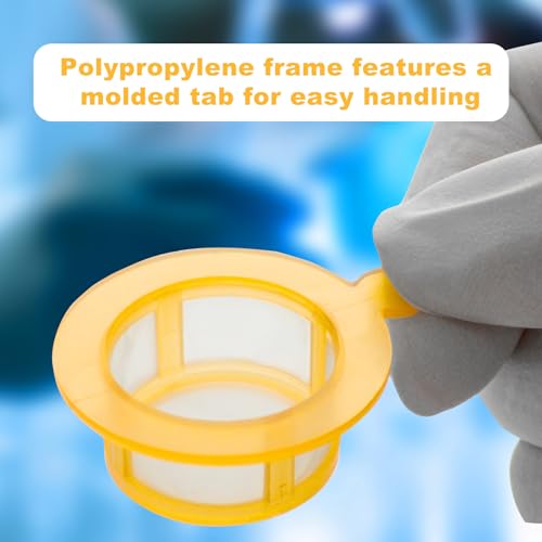 Image of 100PCS 70m Cell Strainer Nylon Mesh Cell Screen Filter Handle, Sterile, Polypropylene Frame, 70m Pore Size, Individually Wrapped